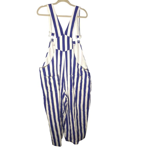Game Bibs Overalls Blue White Adult Sz 2XL Tailgate Game Day Football Sports - Picture 3 of 13